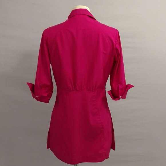 Farinaz Taghavi Canada Magenta Pink Tunic Shirt M - Picture 2 of 8